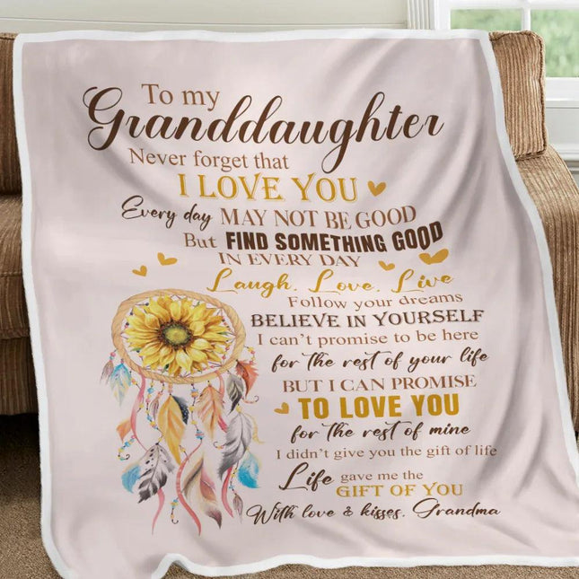 To My Granddaughter - I Love You - Fleece Blanket FB05T - Charming Present