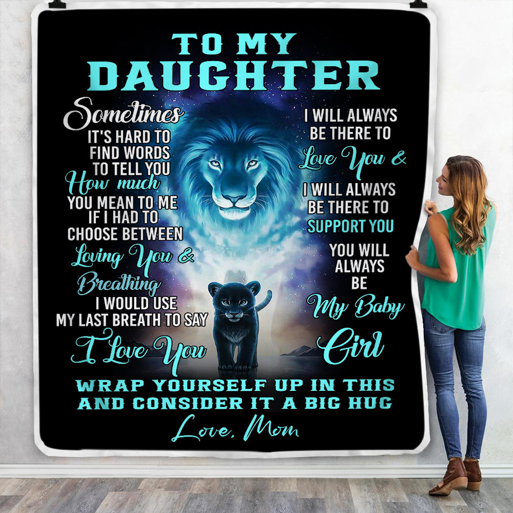 To My Daughter - How Much You Mean To Me - Fleece Blanket FB02T