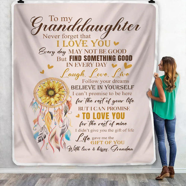 To My Granddaughter - I Love You - Fleece Blanket FB05T - Charming Present