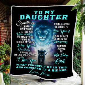 To My Daughter - How Much You Mean To Me - Fleece Blanket FB02T