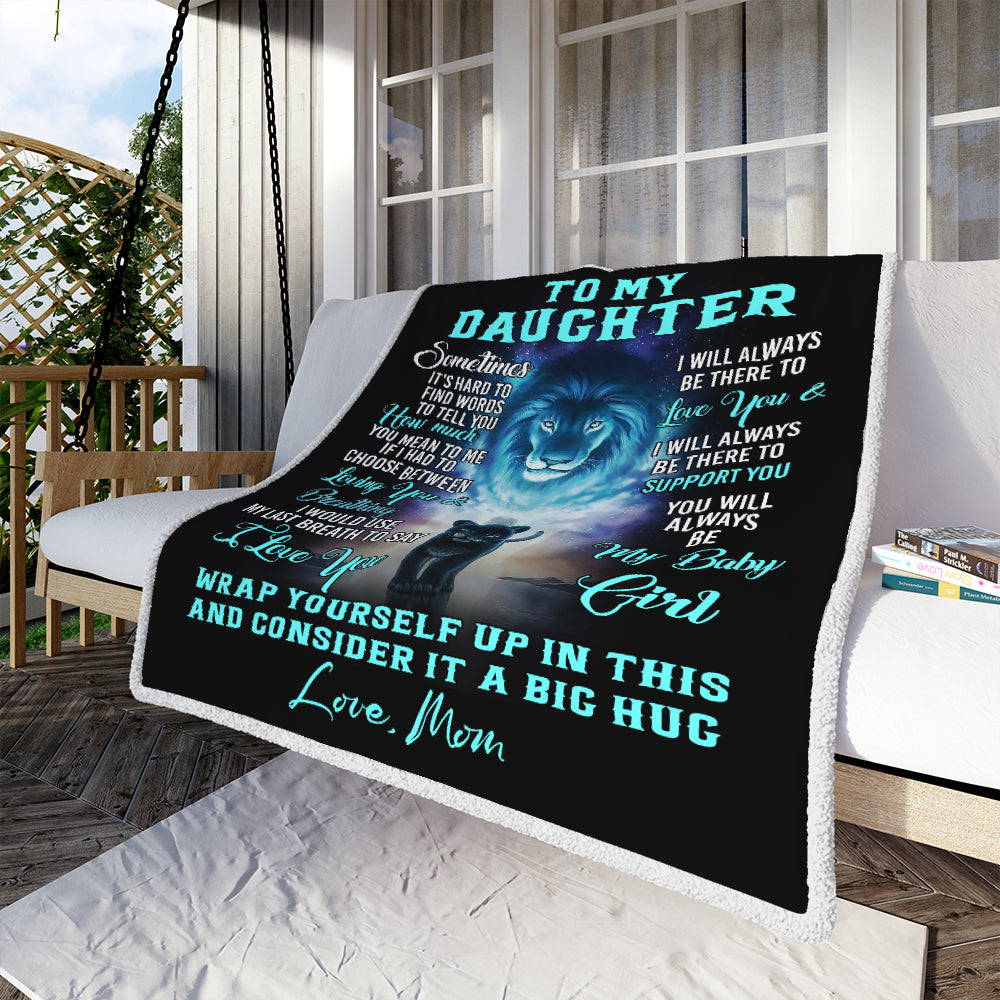 To My Daughter - How Much You Mean To Me - Fleece Blanket FB02T