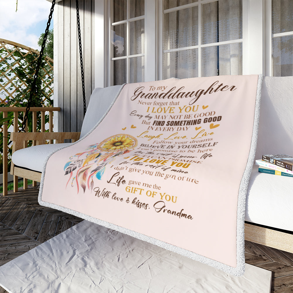 To My Granddaughter - I Love You - Fleece Blanket FB05T