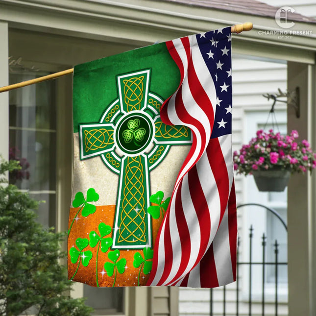 Celtic Cross Knot Flag: Bring the Luck of the Irish to Your Home - Charming Present