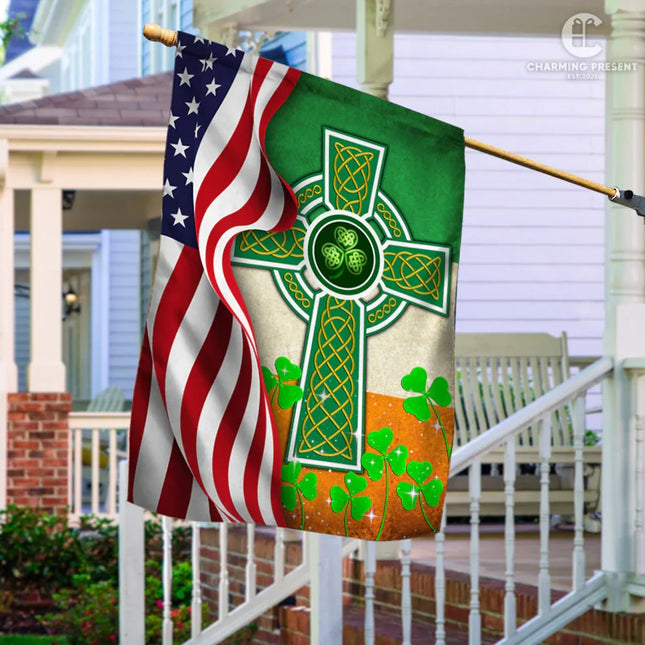 Celtic Cross Knot Flag: Bring the Luck of the Irish to Your Home - Charming Present