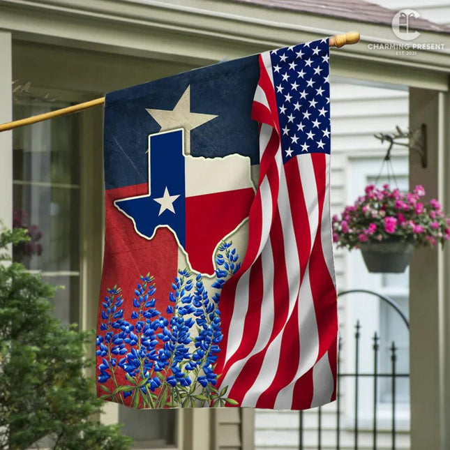 Texas Bluebonnets Flag - Charming Present