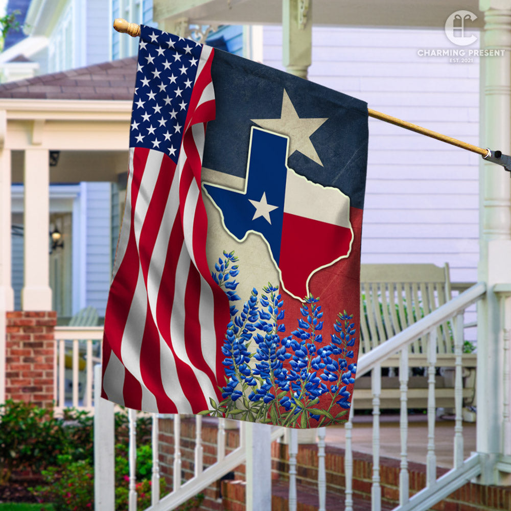 Texas Bluebonnets Flag