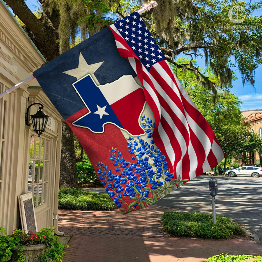 Texas Bluebonnets Flag
