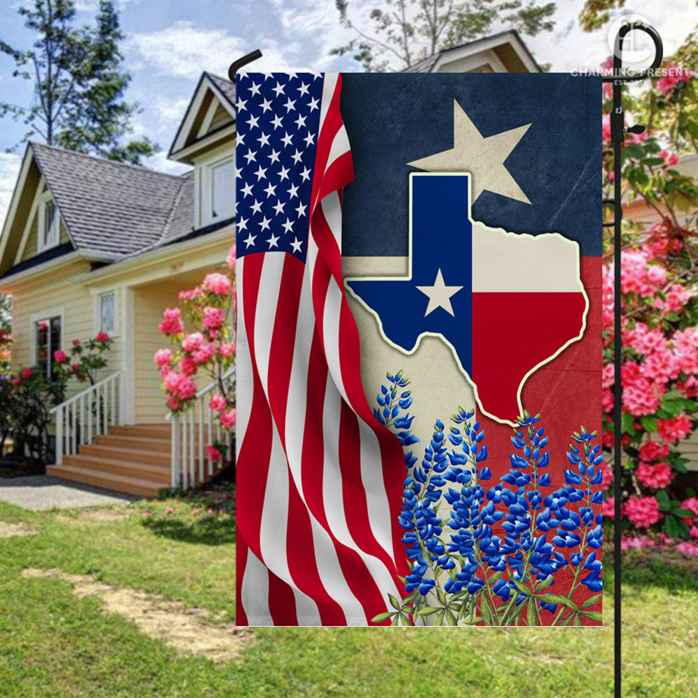 Texas Bluebonnets Flag