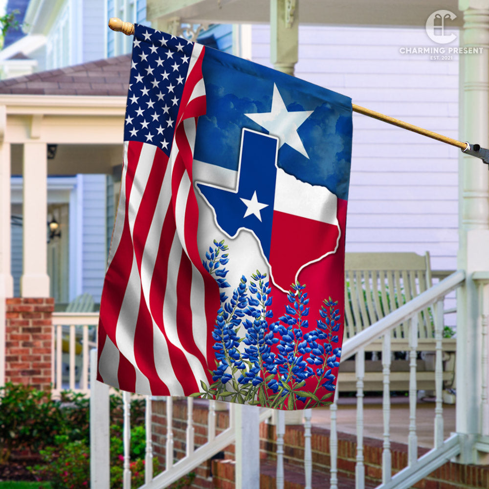Texas Bluebonnets Flag Version 2