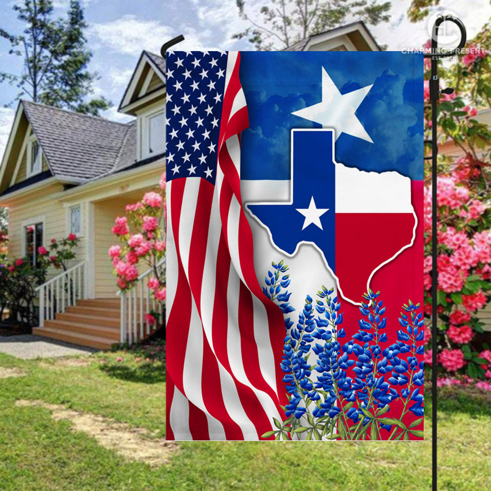 Texas Bluebonnets Flag Version 2