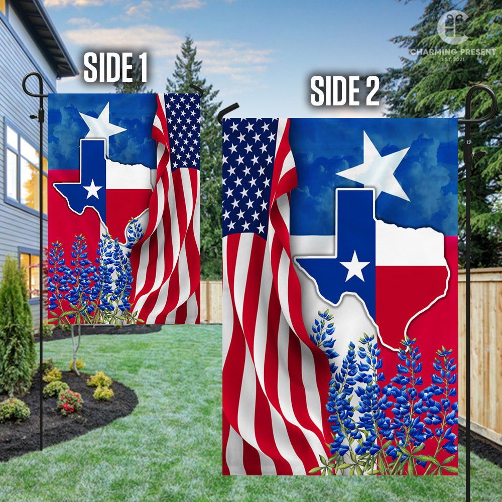 Texas Bluebonnets Flag Version 2