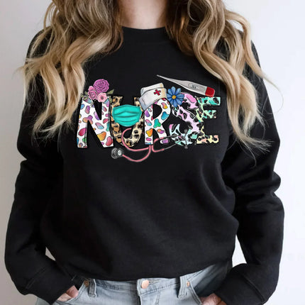 Registered Nurse Sweatshirt, Leopard Print Nurse Sweatshirt - Charming Present