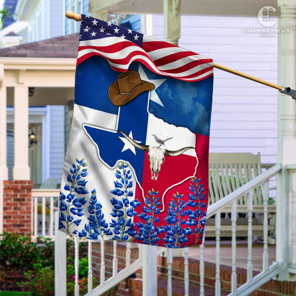 Texas Bluebonnets Flag Version 3