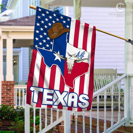Texas Bluebonnets Flag Version 4 - Charming Present