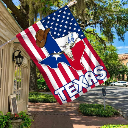 Texas Bluebonnets Flag Version 4 - Charming Present
