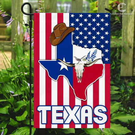 Texas Bluebonnets Flag Version 4 - Charming Present