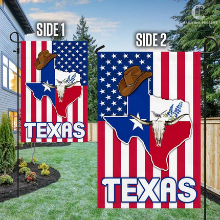 Texas Bluebonnets Flag Version 4 - Charming Present