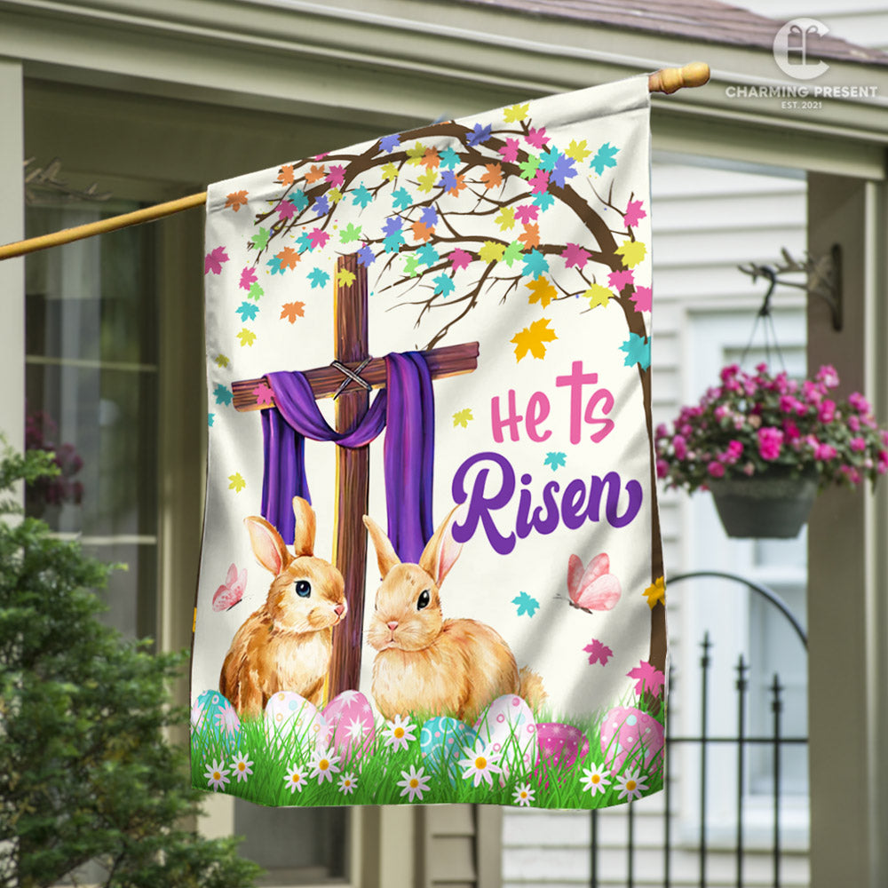 He Is Risen Flag - Happy Easter Day Flag