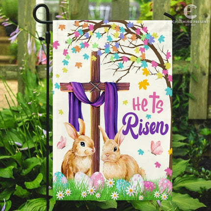He Is Risen Flag - Happy Easter Day Flag - Charming Present