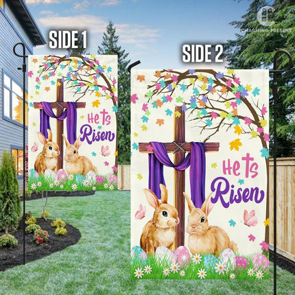 He Is Risen Flag - Happy Easter Day Flag - Charming Present