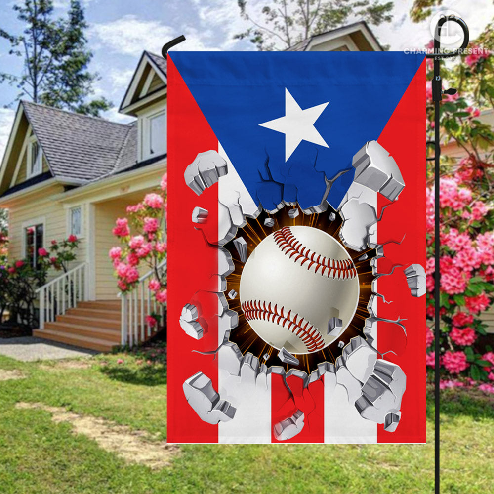 Puerto Rico Baseball Team Flag Version 2