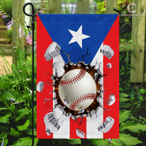 Puerto Rico Baseball Team Flag Version 2