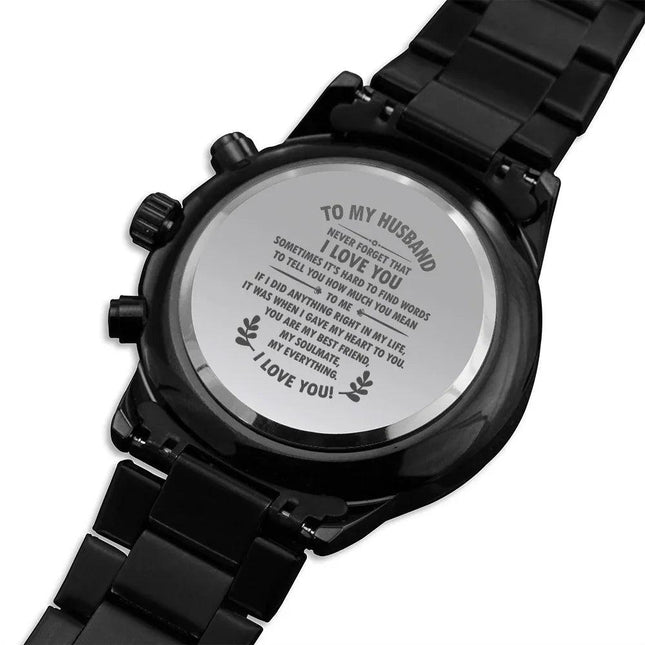 To My Husband - I Love You - Chronograph Watch DF01 - Charming Present