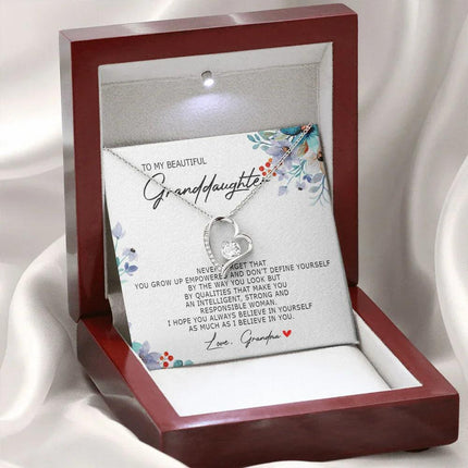 To My Beautiful Granddaughter - Always Believe In Yourself - Forever Love Necklace SO184Tv1 - Charming Present