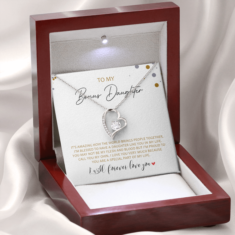 To My Bonus Daughter - Call You My Own - Forever Love Necklace SO163V