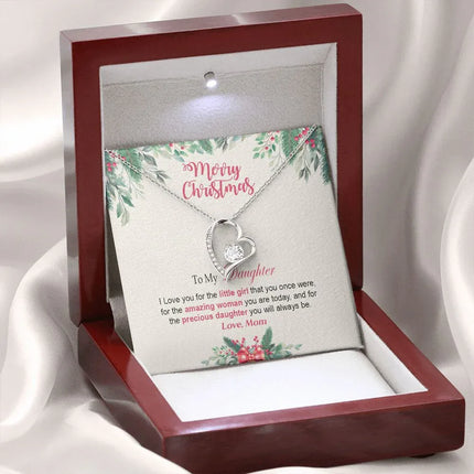 Daughter Mom - Merry Christmas - Forever Love Necklace - Charming Present