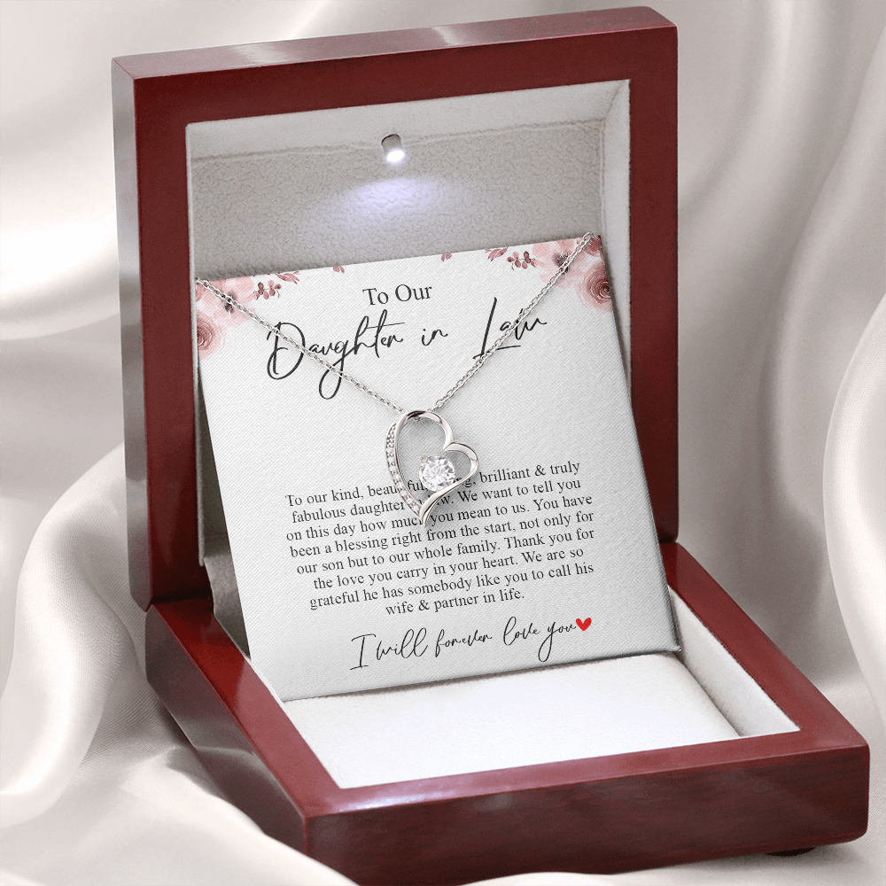 To Our Daughter In Law - Thank You For The Love - Forever Love Necklace SO169T