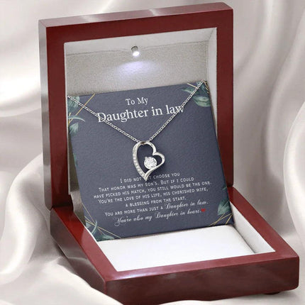 To My Daughter In Law - You Are Also My Daughter In Heart - Forever Love Necklace SO179V - Charming Present