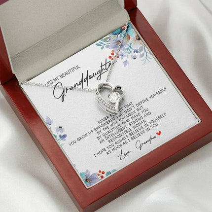 To My Beautiful Granddaughter - Always Believe In Yourself - Forever Love Necklace SO184Tv1 - Charming Present