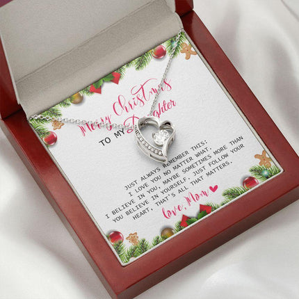 Daughter Mom - Merry Christmas - Forever Love Necklace - Charming Present