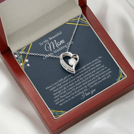 To My Beautiful Mom On My Wedding Day - Forever Love Necklace SO153V - Charming Present