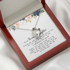 To My Bonus Daughter - Love You No Matter What - Forever Love Necklace SO168V