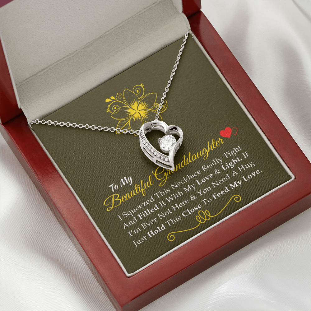 To My Beautiful Granddaughter - Feel My Love - Forever Love Necklace SO160V