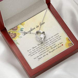 Daughter In Law - You're Also My Daughter In Heart - Forever Love Necklace