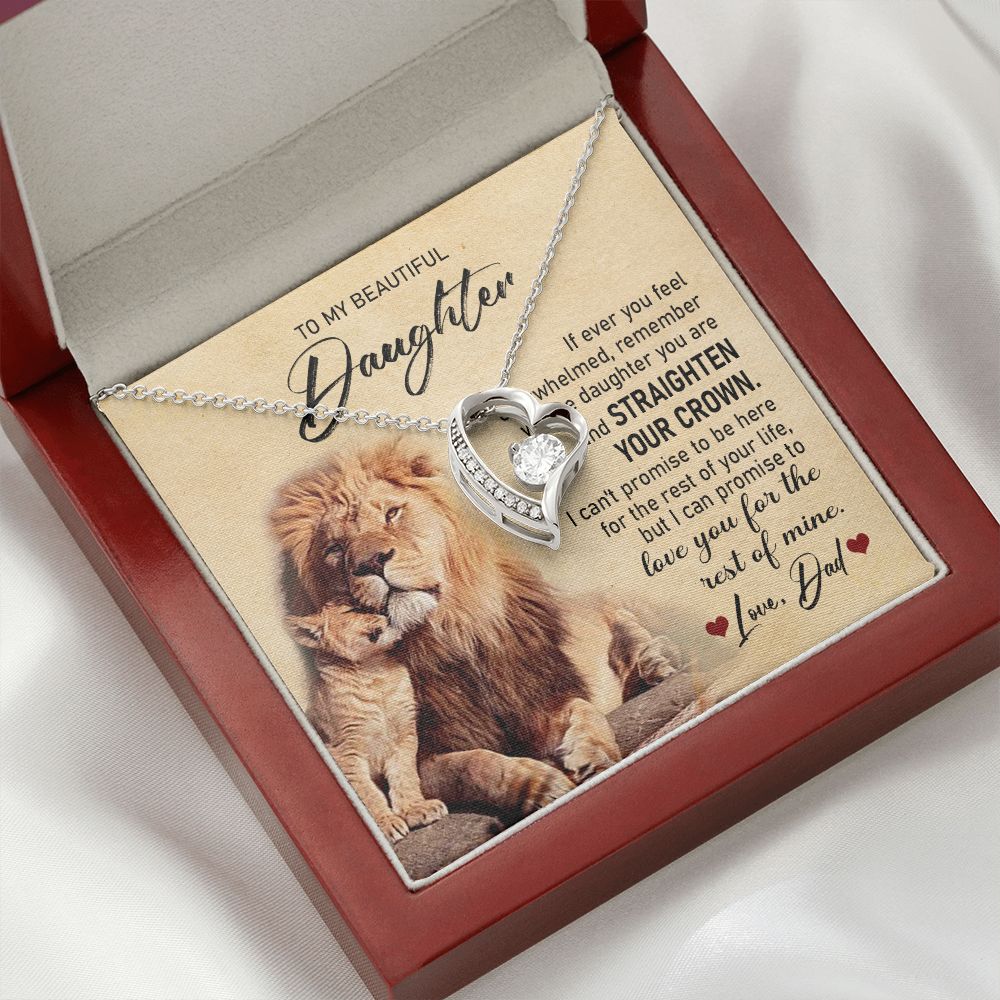 Daughter Dad - Love You For The Rest Of Mine - Forever Love Necklace