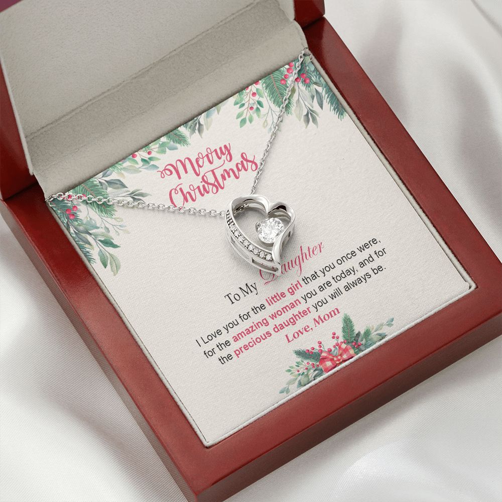 Daughter Mom - Merry Christmas - Forever Love Necklace