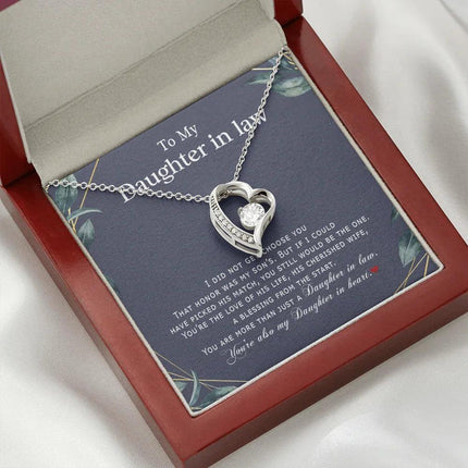 To My Daughter In Law - You Are Also My Daughter In Heart - Forever Love Necklace SO179V - Charming Present