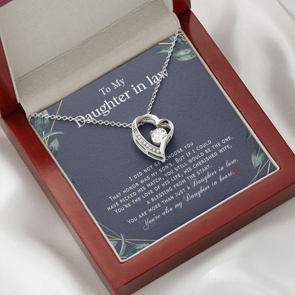 To My Daughter In Law - You Are Also My Daughter In Heart - Forever Love Necklace SO179V