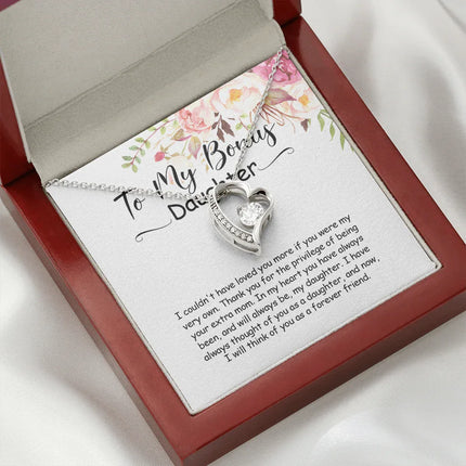 To My Bonus Daughter - You Are Always In My Heart - Forever Love Necklace SO164V - Charming Present