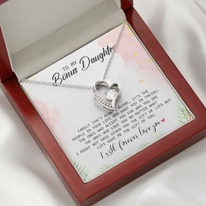 To My Bonus Daughter - I Will Forever Love You - Forever Love Necklace SO183T