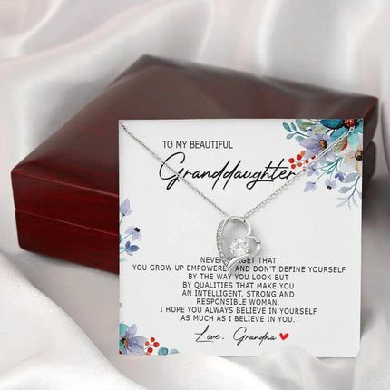 To My Beautiful Granddaughter - Always Believe In Yourself - Forever Love Necklace SO184Tv1 - Charming Present