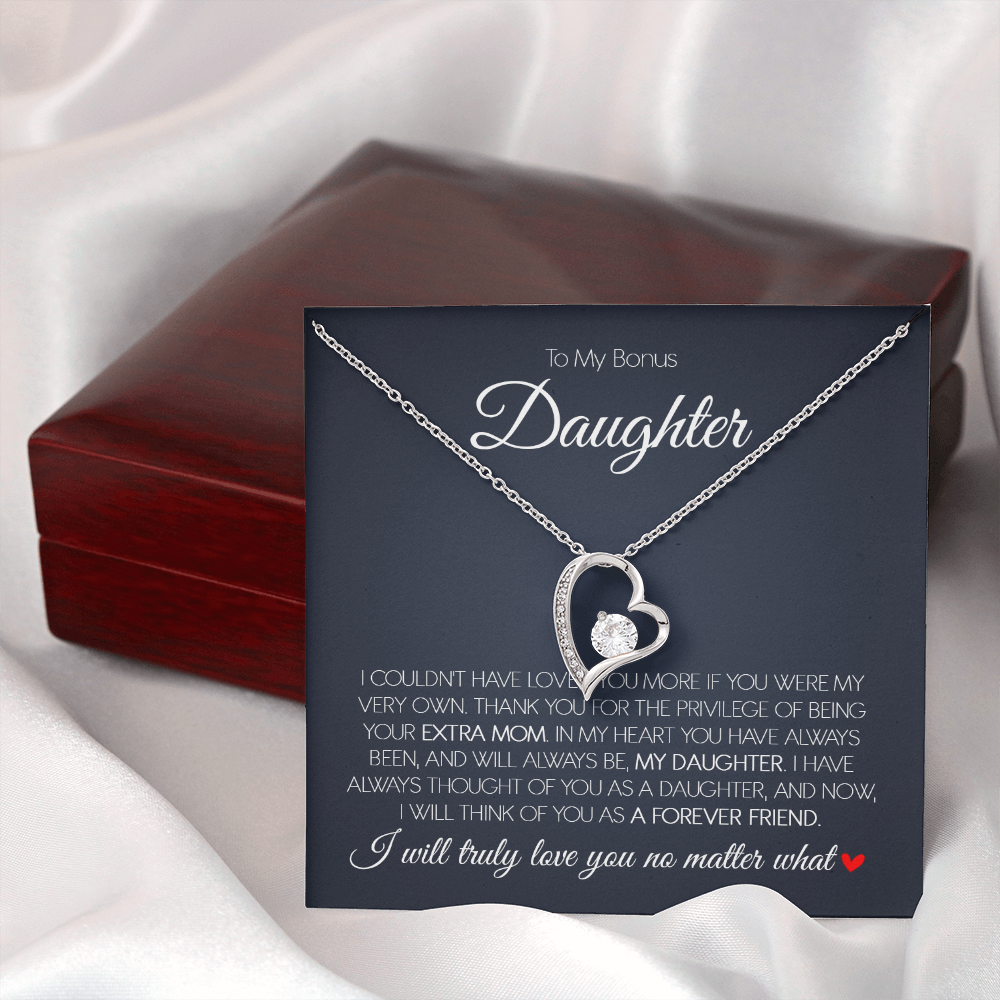 To My Bonus Daughter - Love You Forever - Forever Love Necklace SO171T