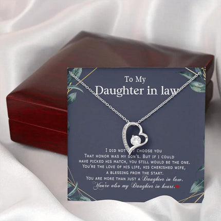 To My Daughter In Law - You Are Also My Daughter In Heart - Forever Love Necklace SO179V - Charming Present