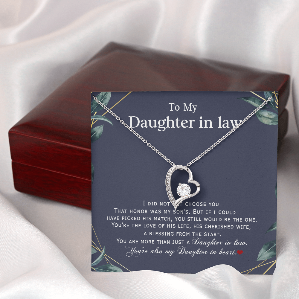 To My Daughter In Law - You Are Also My Daughter In Heart - Forever Love Necklace SO179V