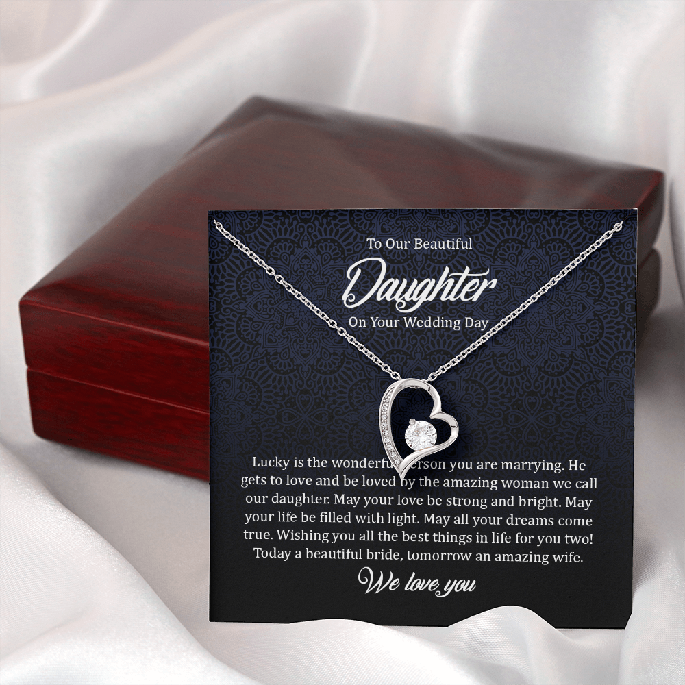 To Our Beautiful Daughter On Your Wedding Day - Necklace SO149T