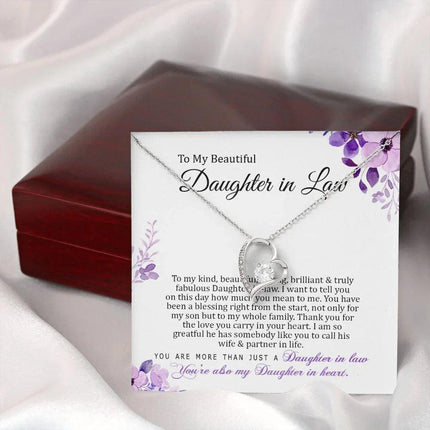 Daughter In Law - How Much You Mean To Me - Forever Love Necklace - Charming Present